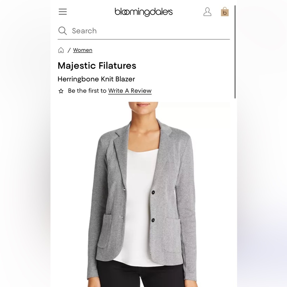 Majestic Filatures Herringbone Knit Blazer